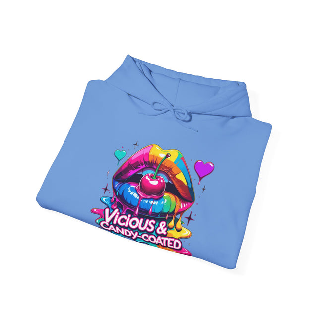 Hoodie — Vicious & Candy-Coated Rainbow Lips Graphic Hoodie