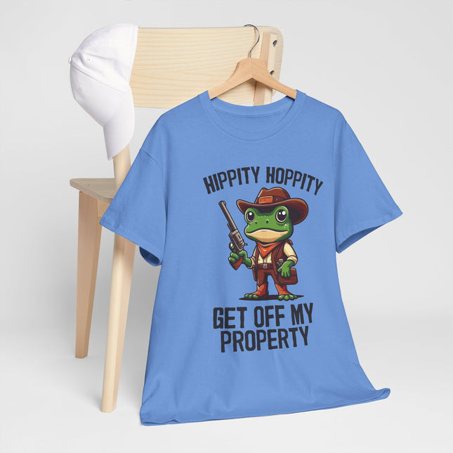 Frog Tee — "Hippity Hoppity Get Off My Property" Funny Holiday T-Shirt