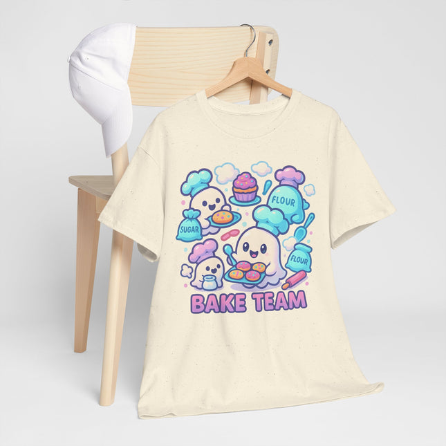 Ghost Bake Team T-Shirt — Cute Pastel Baking Crew Tee