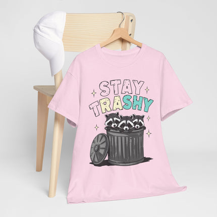 Stay Trashy Racoon Trio — Cute Trash Graphic Tee