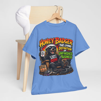Honey Badger Illustration Tee | 'The Living Definition of Unfinished Business'