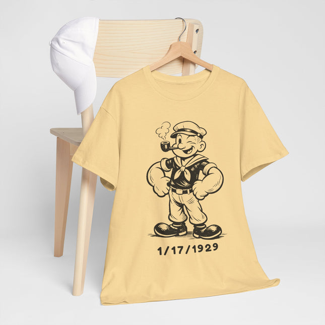 Vintage Cartoon Sailor T-Shirt — 1/17/1929 Retro Graphic Tee