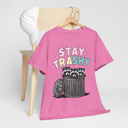 Stay Trashy Racoon Trio — Cute Trash Graphic Tee