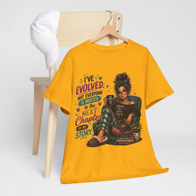 T-Shirt — "I've Evolved" Cozy Reader Graphic Tee