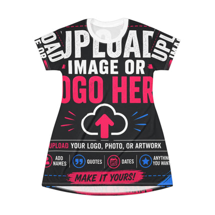 Design Your Own Custom All-Over Print Women's T-Shirt Dress