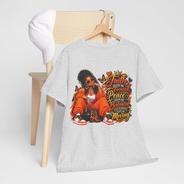 Retro Urban Faith Tee - "Faith, Fresh, Peace, Balance, Moving" Graphic T-Shirt