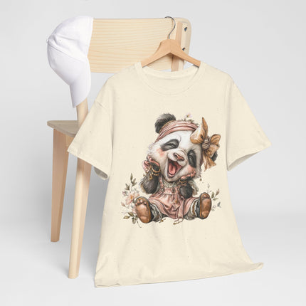 Cute Baby Panda Tee — Adorable Floral Bow Graphic T-Shirt
