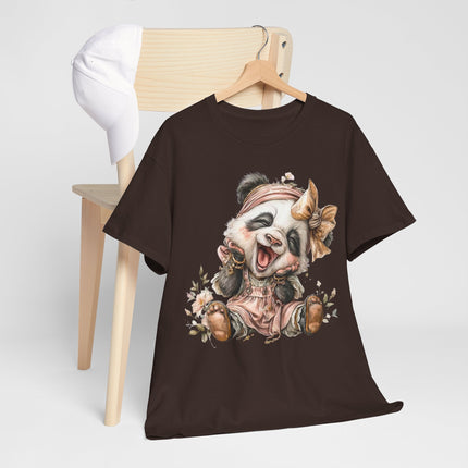 Cute Baby Panda Tee — Adorable Floral Bow Graphic T-Shirt