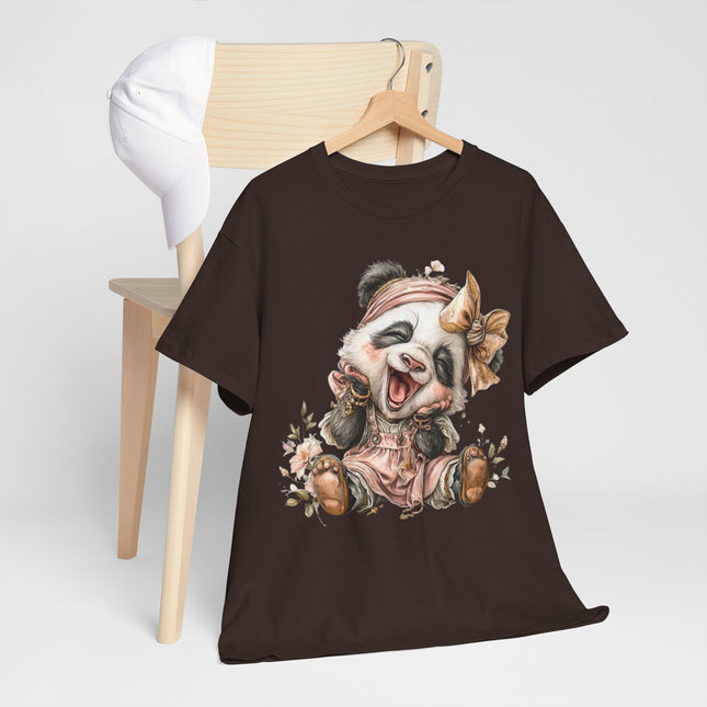 Cute Baby Panda Tee — Adorable Floral Bow Graphic T-Shirt