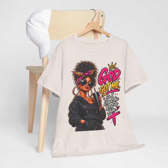 God Got Me T‑Shirt — Bold Afrocentric Faith Graphic Tee