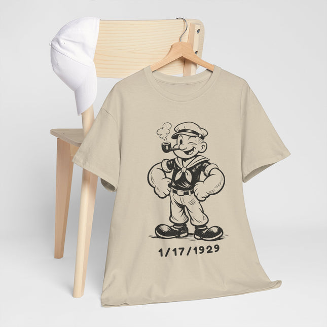 Vintage Cartoon Sailor T-Shirt — 1/17/1929 Retro Graphic Tee