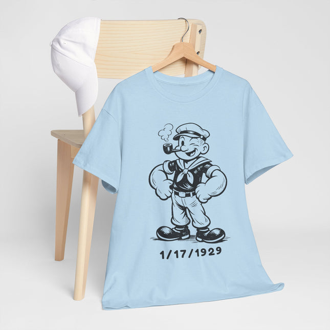 Vintage Cartoon Sailor T-Shirt — 1/17/1929 Retro Graphic Tee
