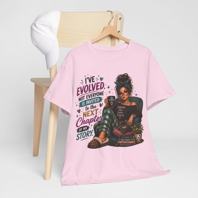 T-Shirt — "I've Evolved" Cozy Reader Graphic Tee