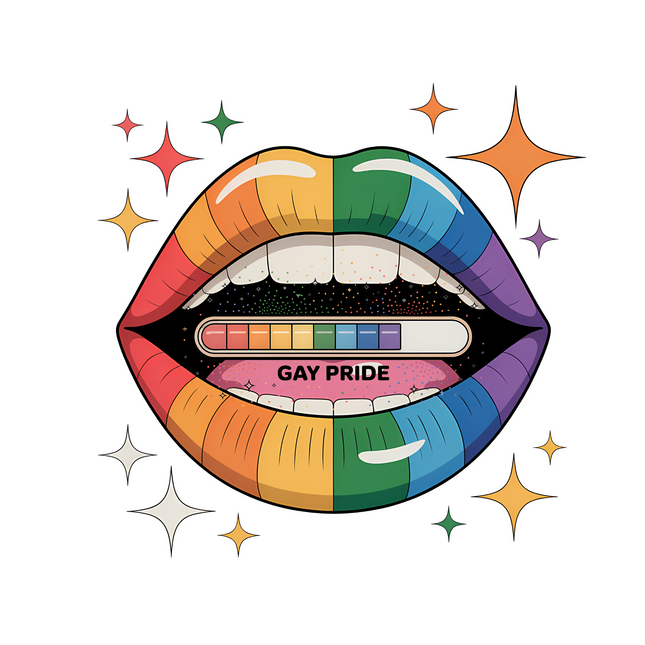 Rainbow Lips Pride DTF Heat Transfers DTF Transfers Style Junction – Custom Digital Designs & Apparel