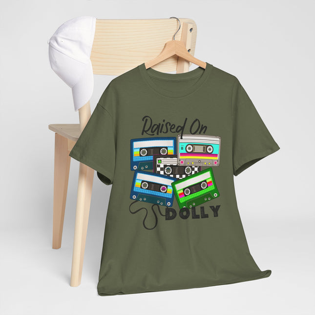 Raised On Dolly Cassette Tape Tee — Retro Music T-Shirt