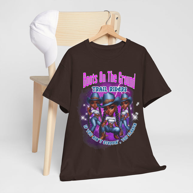 Boots On The Ground Trail Riders T-Shirt — Women Cowgirl Graphic Tee