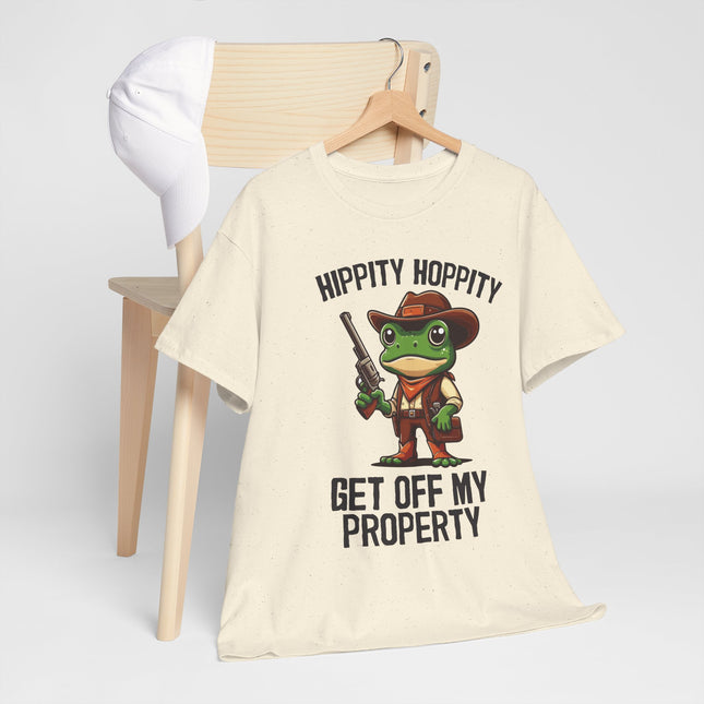 Frog Tee — "Hippity Hoppity Get Off My Property" Funny Holiday T-Shirt