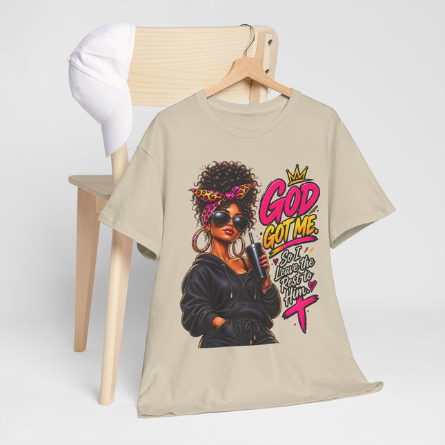 God Got Me T‑Shirt — Bold Afrocentric Faith Graphic Tee