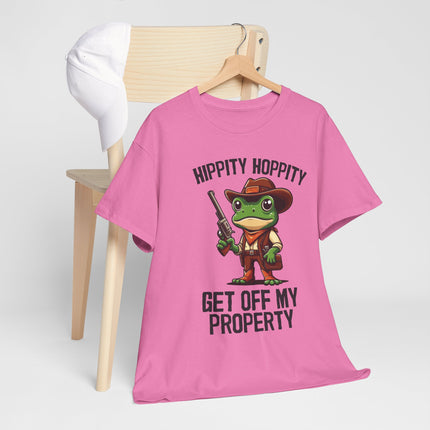 Frog Tee — "Hippity Hoppity Get Off My Property" Funny Holiday T-Shirt