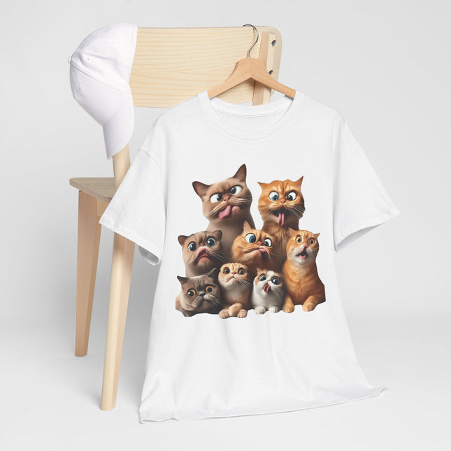 Cute Cat Squad T-Shirt — Cartoon Kitten Graphic Tee