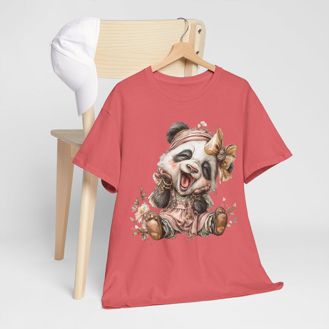 Cute Baby Panda Tee — Adorable Floral Bow Graphic T-Shirt