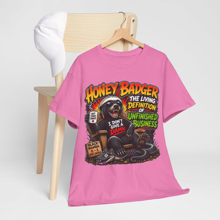 Honey Badger Illustration Tee | 'The Living Definition of Unfinished Business'