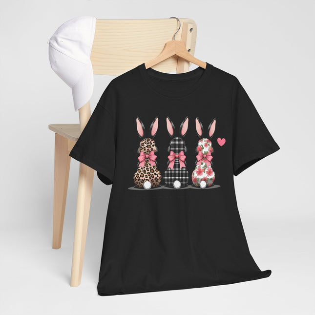 Easter Floral Plaid Bunny T-Shirt