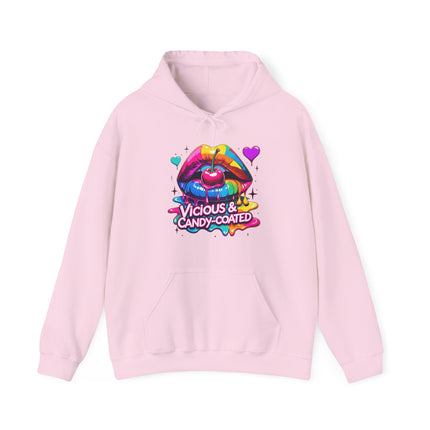 Hoodie — Vicious & Candy-Coated Rainbow Lips Graphic Hoodie
