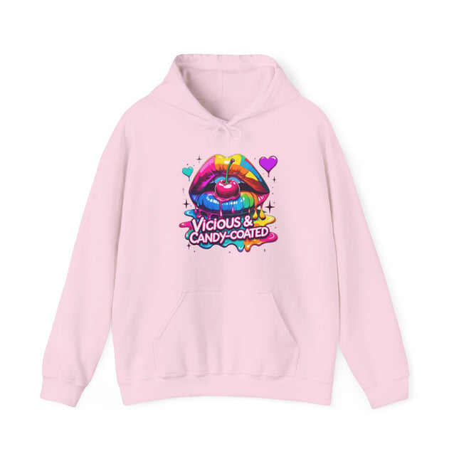 Hoodie — Vicious & Candy-Coated Rainbow Lips Graphic Hoodie