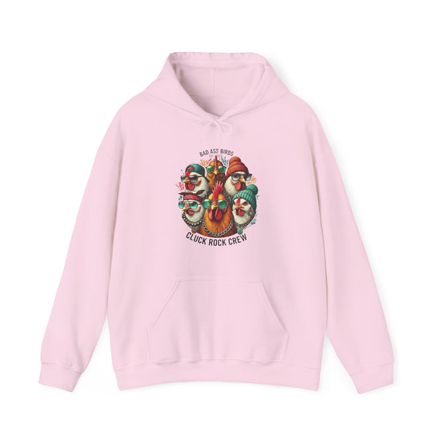Chicken Crew Vintage Farmhouse Hoodie – "Cluck Rock Crew" Rooster Graphic
