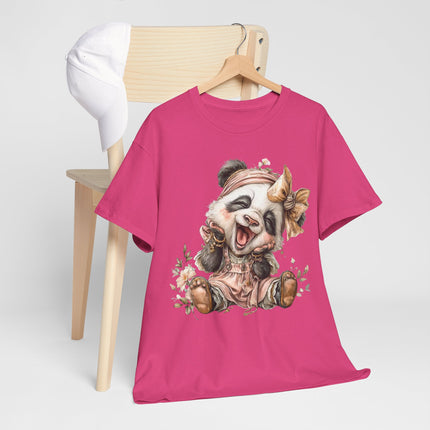 Cute Baby Panda Tee — Adorable Floral Bow Graphic T-Shirt