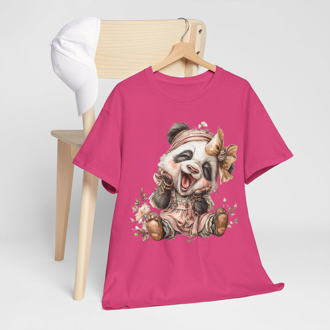 Cute Baby Panda Tee — Adorable Floral Bow Graphic T-Shirt