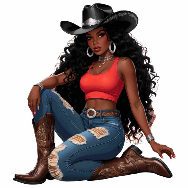 Desert Sunset Cowgirl – DTF Heat Transfers #1 DTF Transfers Style Junction – Custom Digital Designs & Apparel