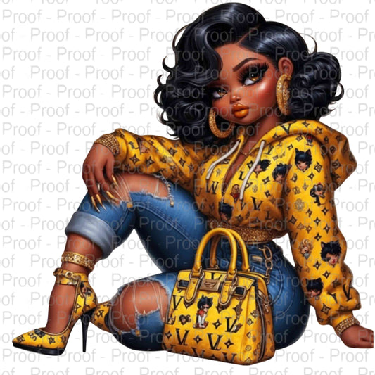 Golden Glam Streetwear Doll-4 Digital Files Digital File Style-Junction Custom Designs & Prints