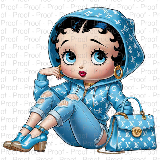 Light Blue Betty-4 Digital Files-Download Digital File Style-Junction Custom Designs & Prints