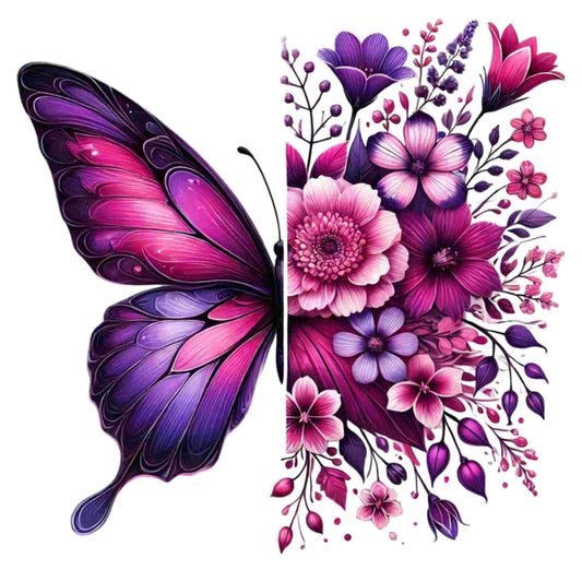 Colorful Butterfly Floral Set of 10 #1 - DTF Heat Transfers DTF Transfers Style Junction – Custom Digital Designs & Apparel 1 Pocket 4 x 4