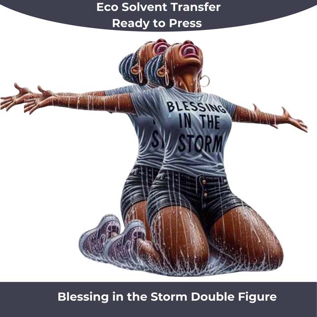 Blessing in the Storm Double Figure – Eco Solvent Heat Transfers & Ready to Press