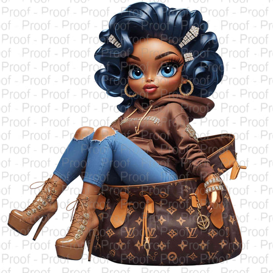 Luxury Diva in a Designer Bag-4 Digital Files Digital File Style-Junction Custom Designs & Prints