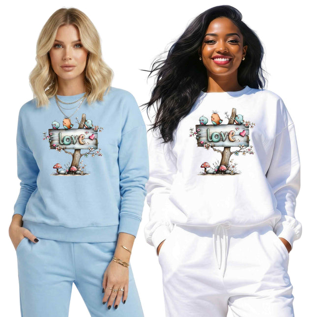 Love Birds DIY Heat Transfer Bundle, 6 Pack Ready-to-Press Transfers for T-Shirts, 3 Eco-Solvent and 3 Sublimation, with 4 Bonus 2-Inch Stickers