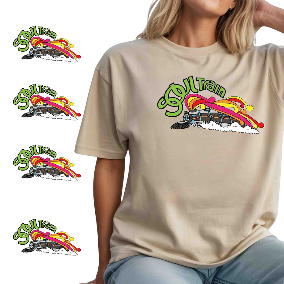 Soul Train 6-Pack Crafter’s & DIY Heat Transfer Bundle – 3 Eco-Solvent + 3 Sublimation Iron-On Transfers, Ready to Press, for T-Shirts, Hoodies & More, with 4 Bonus Matching Stickers