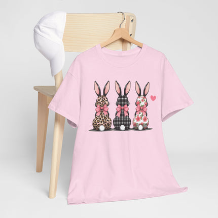 Easter Floral Plaid Bunny T-Shirt