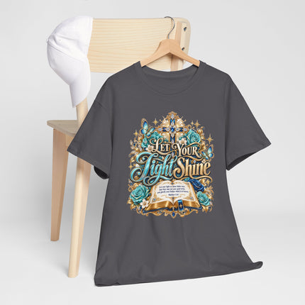 Let Your Light Shine Christian T-Shirt — Inspirational Bible Verse Tee