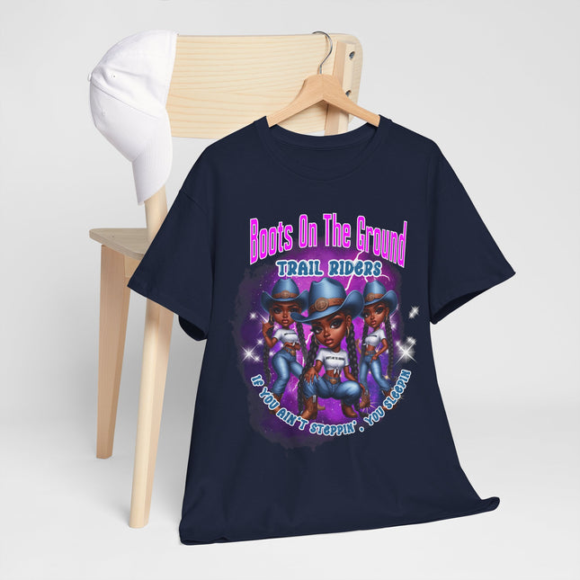 Boots On The Ground Trail Riders T-Shirt — Women Cowgirl Graphic Tee