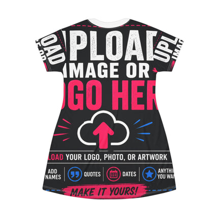 Design Your Own Custom All-Over Print Women's T-Shirt Dress