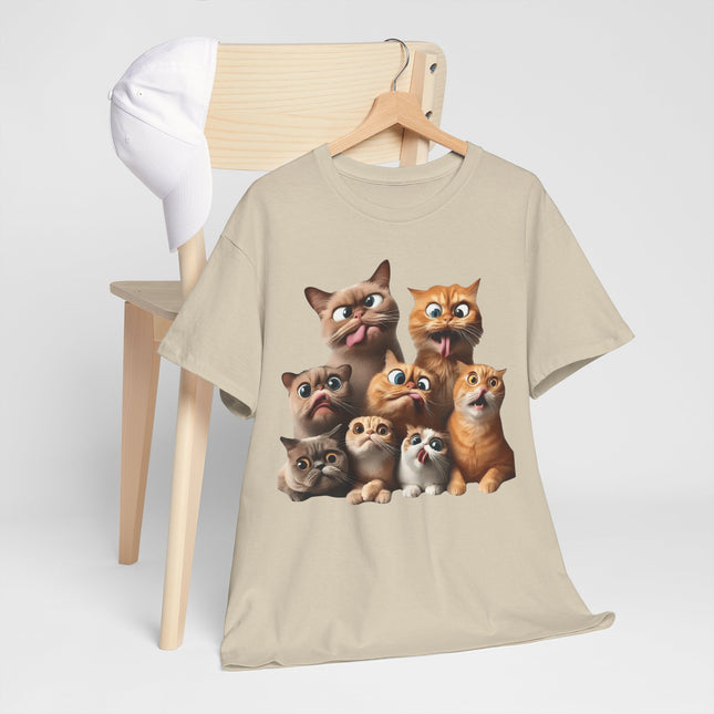 Cute Cat Squad T-Shirt — Cartoon Kitten Graphic Tee