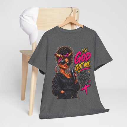 God Got Me T‑Shirt — Bold Afrocentric Faith Graphic Tee