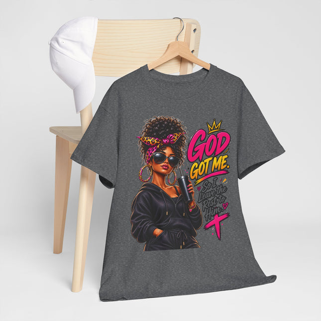 God Got Me T‑Shirt — Bold Afrocentric Faith Graphic Tee