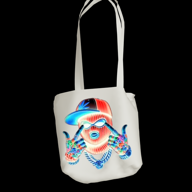 Graffiti Masked Street Art PNG with neon tattooed hands, gold chain, and colorful cap by Style Junction Custom Digital Designs.