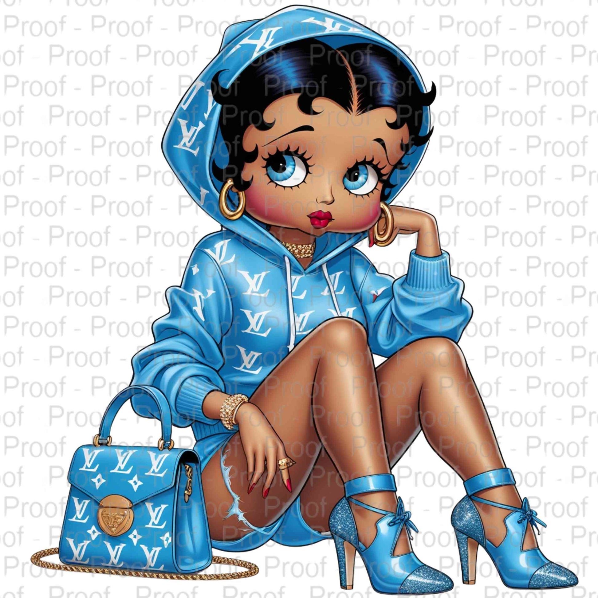 Sophisticated Betty In Blue-Exclusive Image Vault Collection-5 Digital Files Digital File Style-Junction Custom Designs & Prints