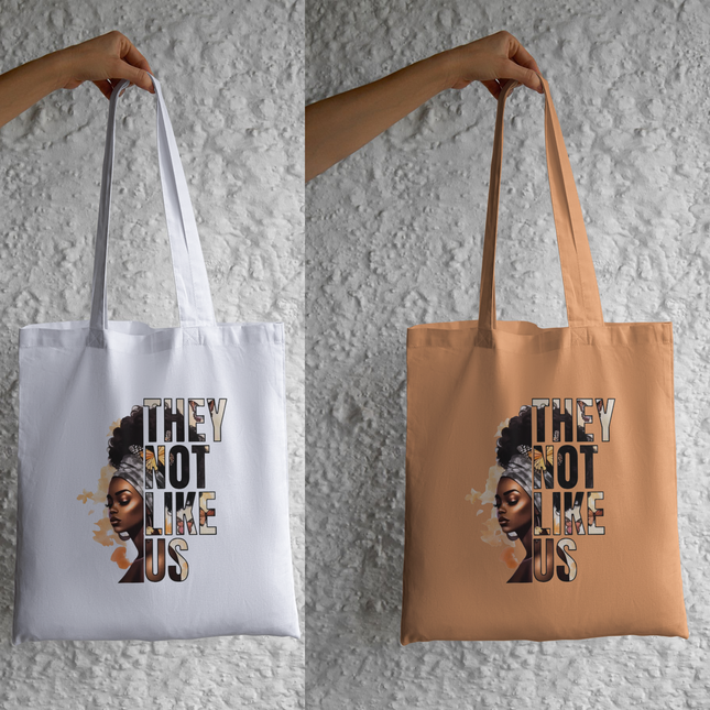 Afro Woman with Butterflies “They Not Like Us” Eco Solvent Heat Transfer